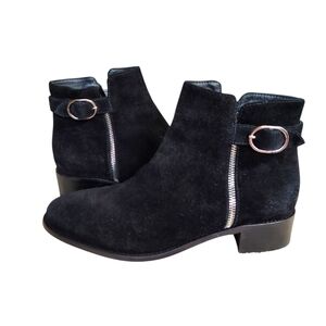 Aquatalia Orleena Waterproof Suede Ankle Boots Womens 9 Italy
